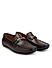 Brown Leather Moccasins With Buckle