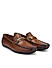 Tan Leather Moccasins With Buckle