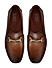 Tan Leather Moccasins With Buckle