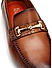 Tan Leather Moccasins With Buckle