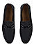 Black Braided Leather Loafers