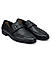 Black Leather Loafers With Buckle