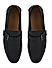 Black Leather Loafers With Buckle