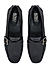 Black Plain Leather Moccasins