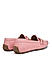 Pink Plain Leather Moccasins