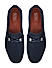 Blue Suede Leather Moccasins