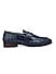 Blue Croco Textured Loafers