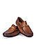 Tan Textured Moccasins With Buckle