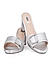 Silver Block Heel With Embellishment