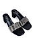 Black Stud Embellished Strap Heels
