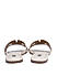 White Foux Leather Sliders
