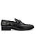Black Braided Leather Loafers