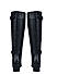 Black Knee High Boots With Buckle Embellishment