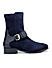 Blue Suede Leather Ankle Boots