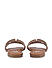 Tan Foux Leather Sliders