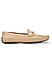 Beige Leather Moccasins With Buckle