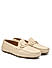 White Leather Moccasins With Buckle