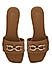 Tan Buckle Up Flats