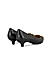 Black Croco Textured Pointed Toe Heels