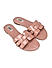 Pink Detailed Strap Flats