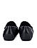Black Textured Moccasins With Panel