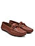 Burgundy Moccasins With Bow Detail