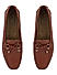 Burgundy Moccasins With Bow Detail