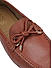 Burgundy Moccasins With Bow Detail