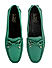 Green Moccasins With Bow Detail