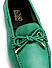 Green Moccasins With Bow Detail