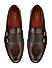 Brown Textured Leather Double Monk Straps