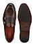 Brown Textured Leather Double Monk Straps