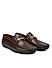 Brown Moccasins With Metal Buckle