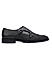 Black Textured Leather Monk Straps