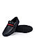 Black Moccasins With Contrast Panel