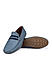 Blue Moccasins With Contrast Panel