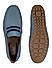 Blue Moccasins With Contrast Panel