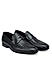 Black Woven Leather Loafers