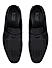 Black Woven Leather Loafers