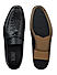 Black Woven Leather Loafers