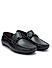 Black Moccasins With Braided Panel On Top