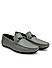 Grey Moccasins With Braided Panel On Top