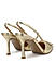 Golden Embellished Slingback Heels