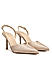 Beige Embellished Pointed Toe Heels