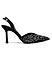 Black Embellished Pointed Toe Heels