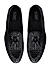 Black Woven Leather Loafers With Tassels