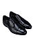 Black Leather Cap Toe Derby Shoes