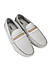 White Casual Leather Moccasins