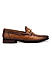 Tan Plain Leather Heel Moccasins