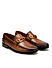 Tan Plain Leather Heel Moccasins